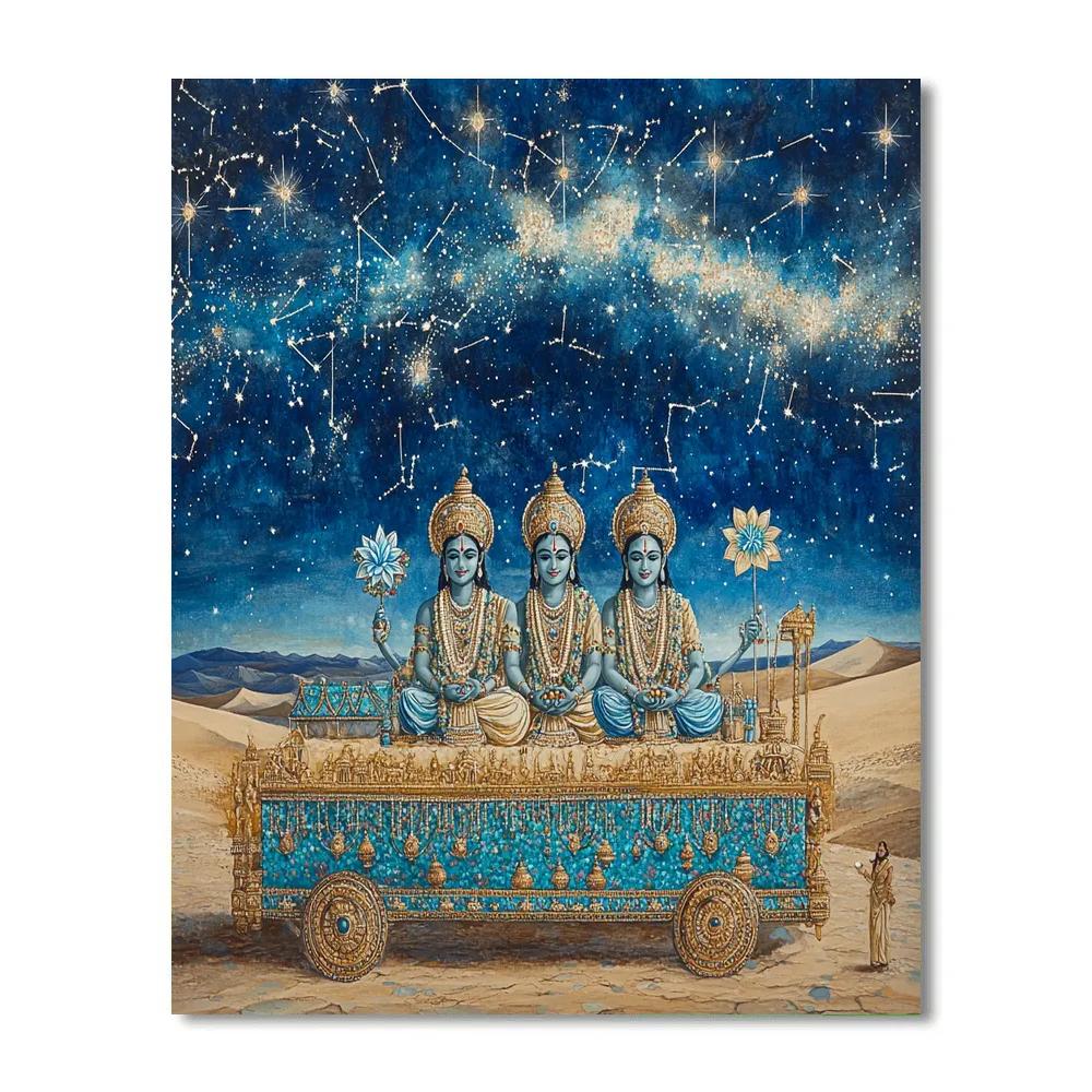 Brahma Caravan Under Quiet Constellations DIY paint by numbers