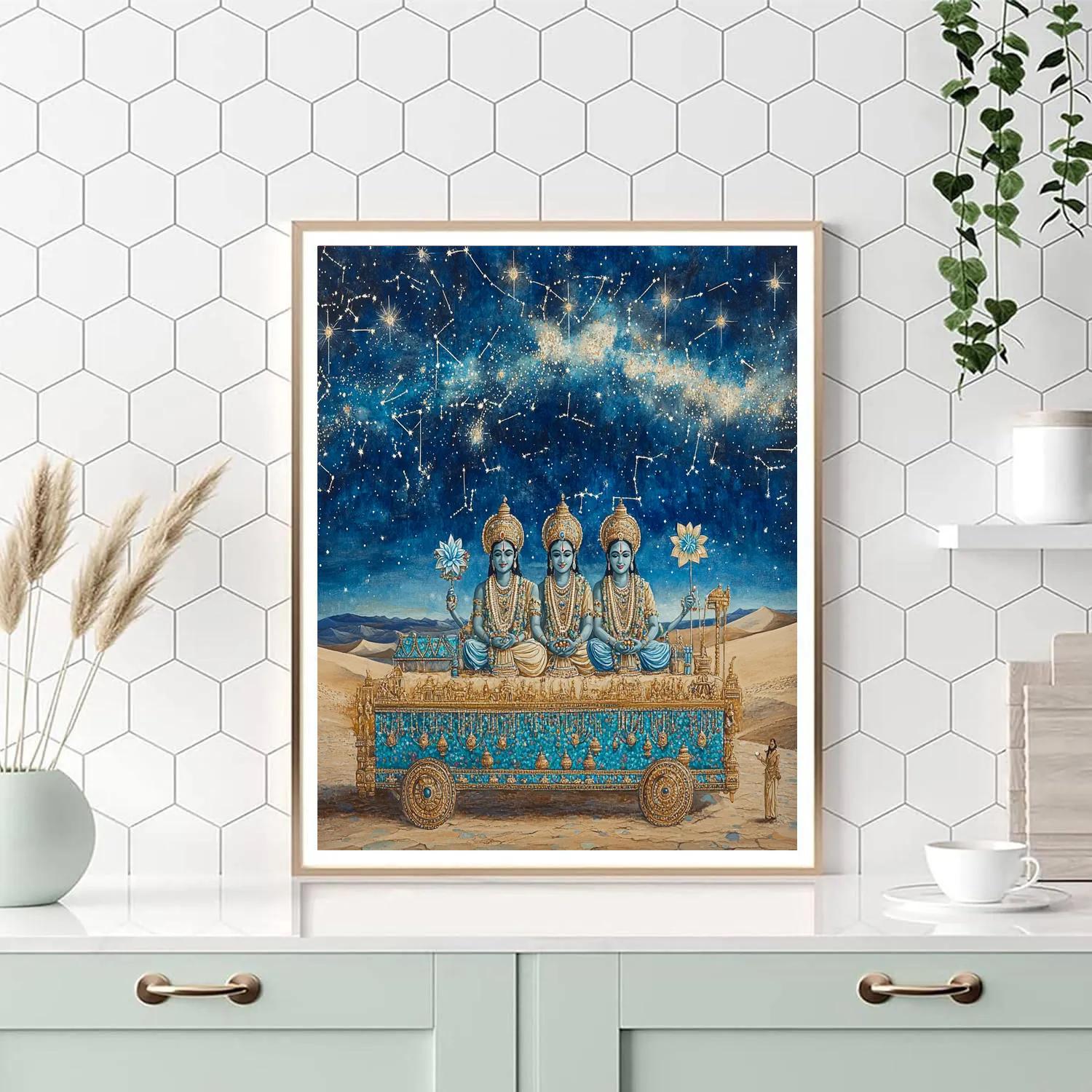 Brahma Caravan Under Quiet Constellations DIY paint by numbers
