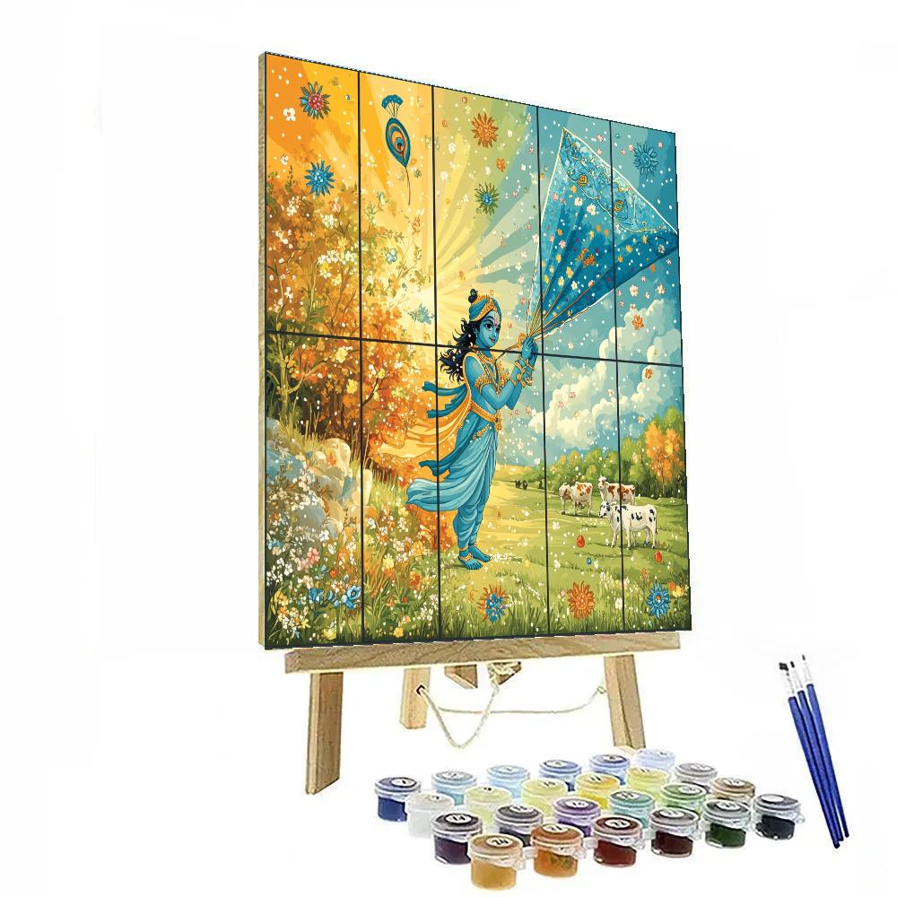 Krishna And The Kite Of Seven Seasons Paint by numbers kits