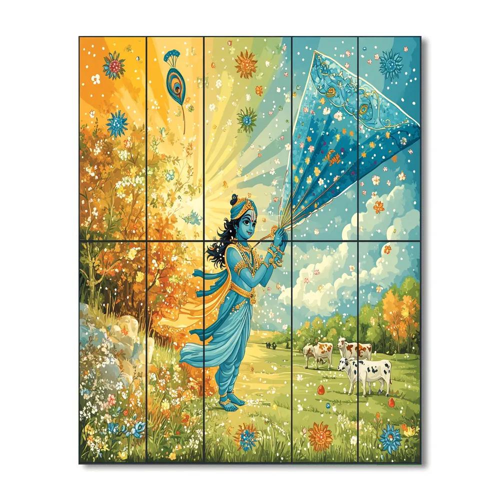 Krishna And The Kite Of Seven Seasons Paint by numbers kits