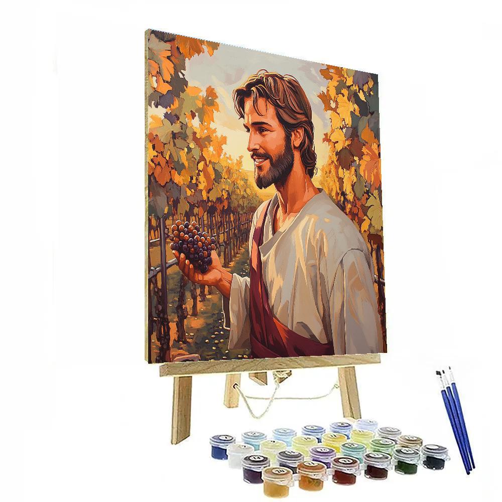 Jesus In Vineyard Dawn Paint by numbers art