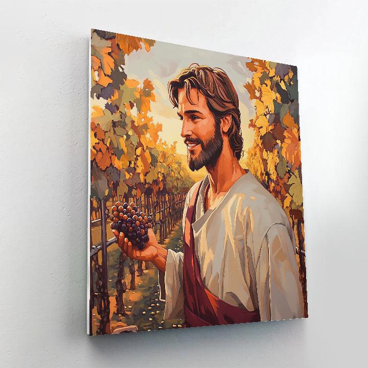 Jesus In Vineyard Dawn Paint by numbers art