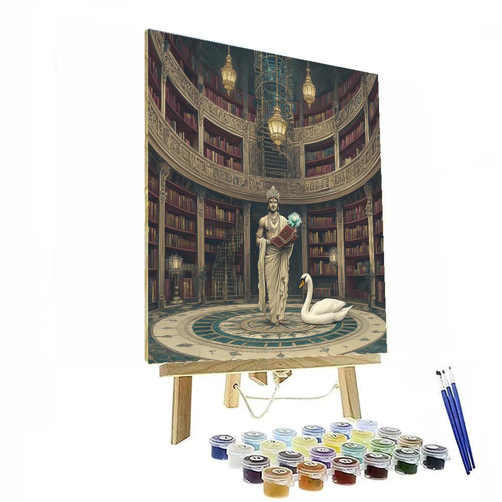 Brahma Crowned Library Atrium DIY paint by numbers