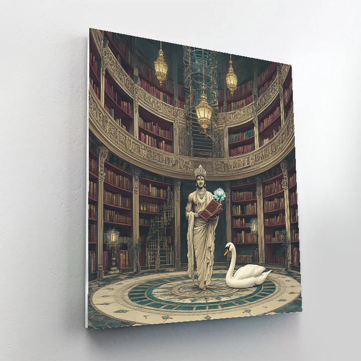 Brahma Crowned Library Atrium DIY paint by numbers