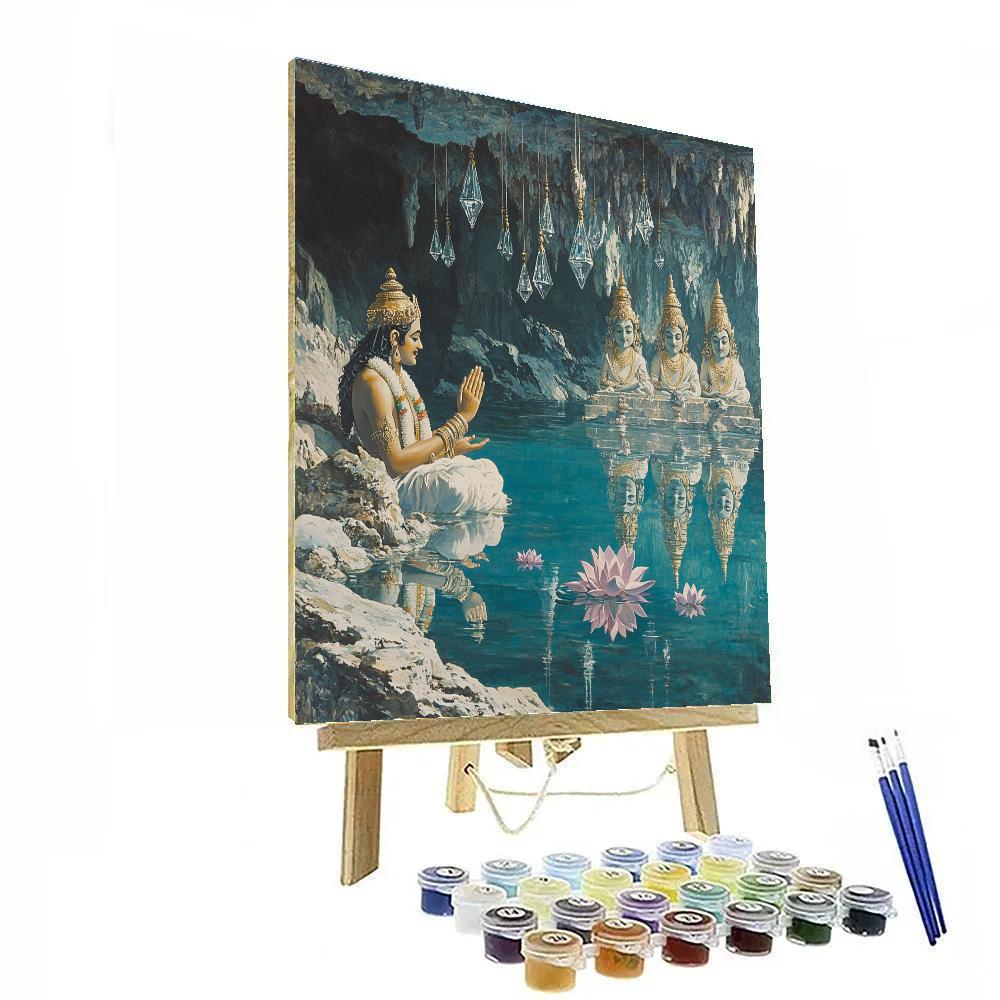 Brahma Echoes In Crystal Cave Pool paint by numbers