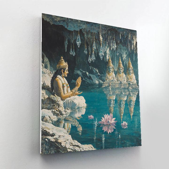 Brahma Echoes In Crystal Cave Pool paint by numbers