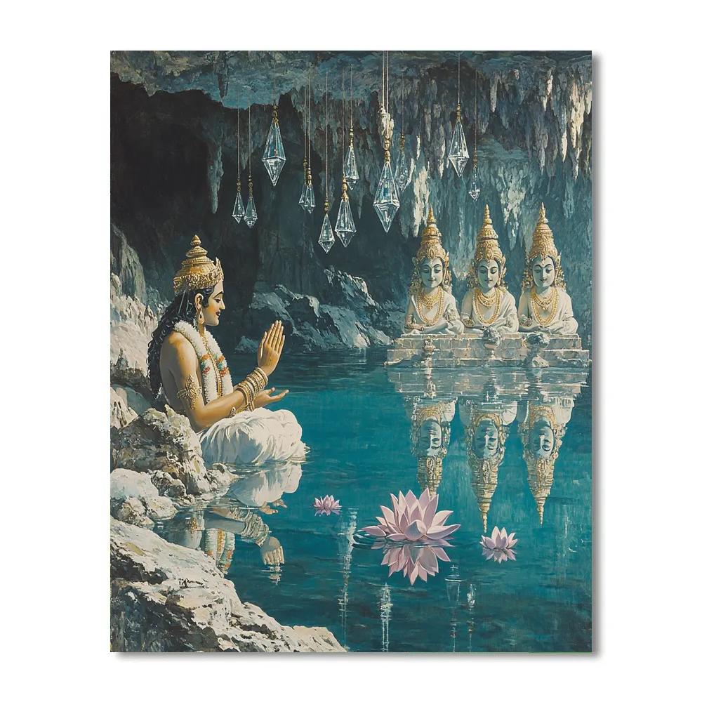 Brahma Echoes In Crystal Cave Pool paint by numbers