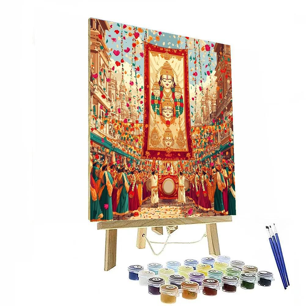 Ceremonial Parade With Brahma Banner Paint by numbers kits