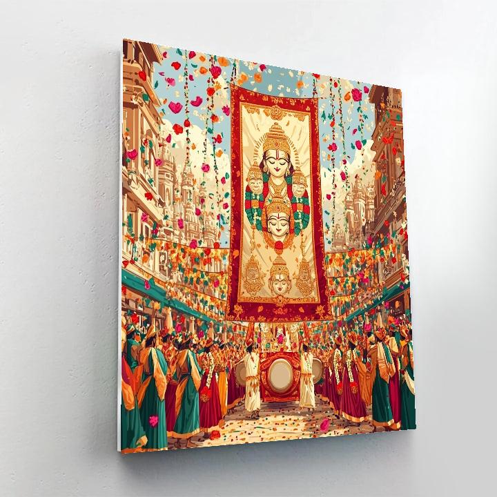 Ceremonial Parade With Brahma Banner Paint by numbers kits