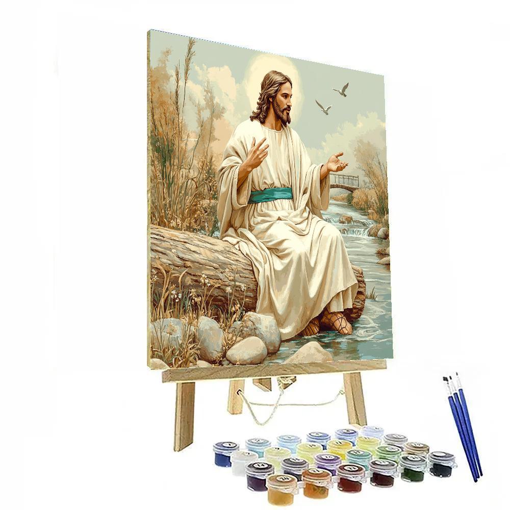 Riverbank Teaching With Jesus paint by color