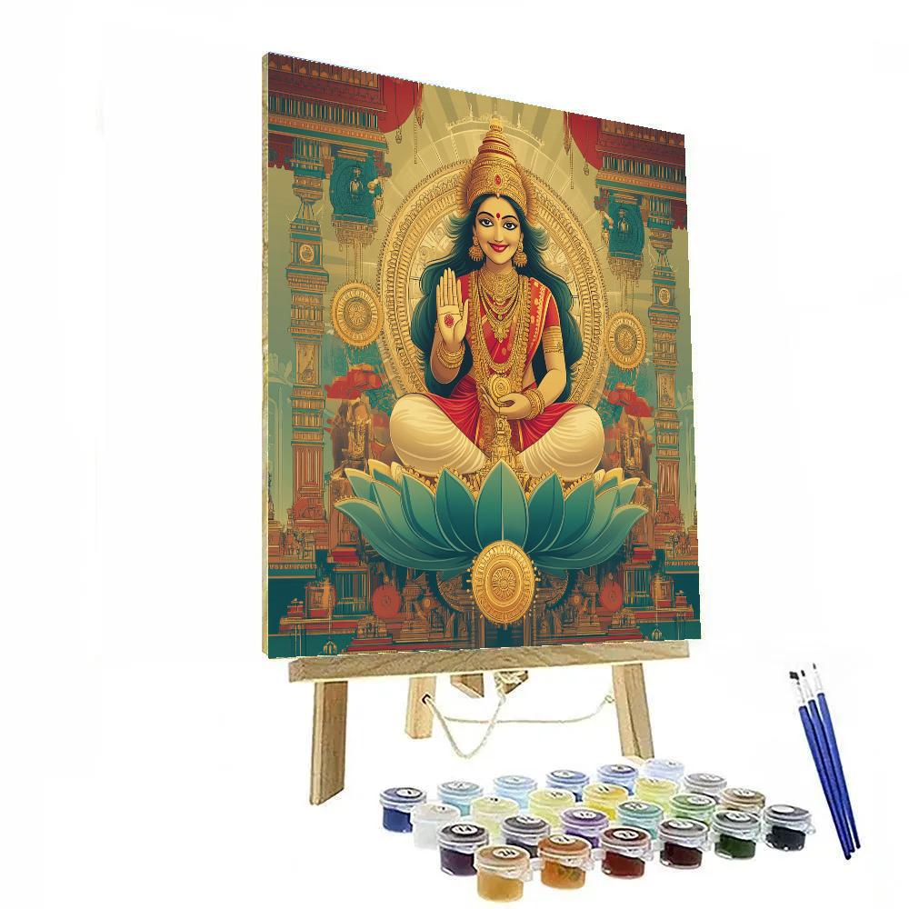Clockwork Lotus Pavilion Of Lakshmi Paint by numbers kits