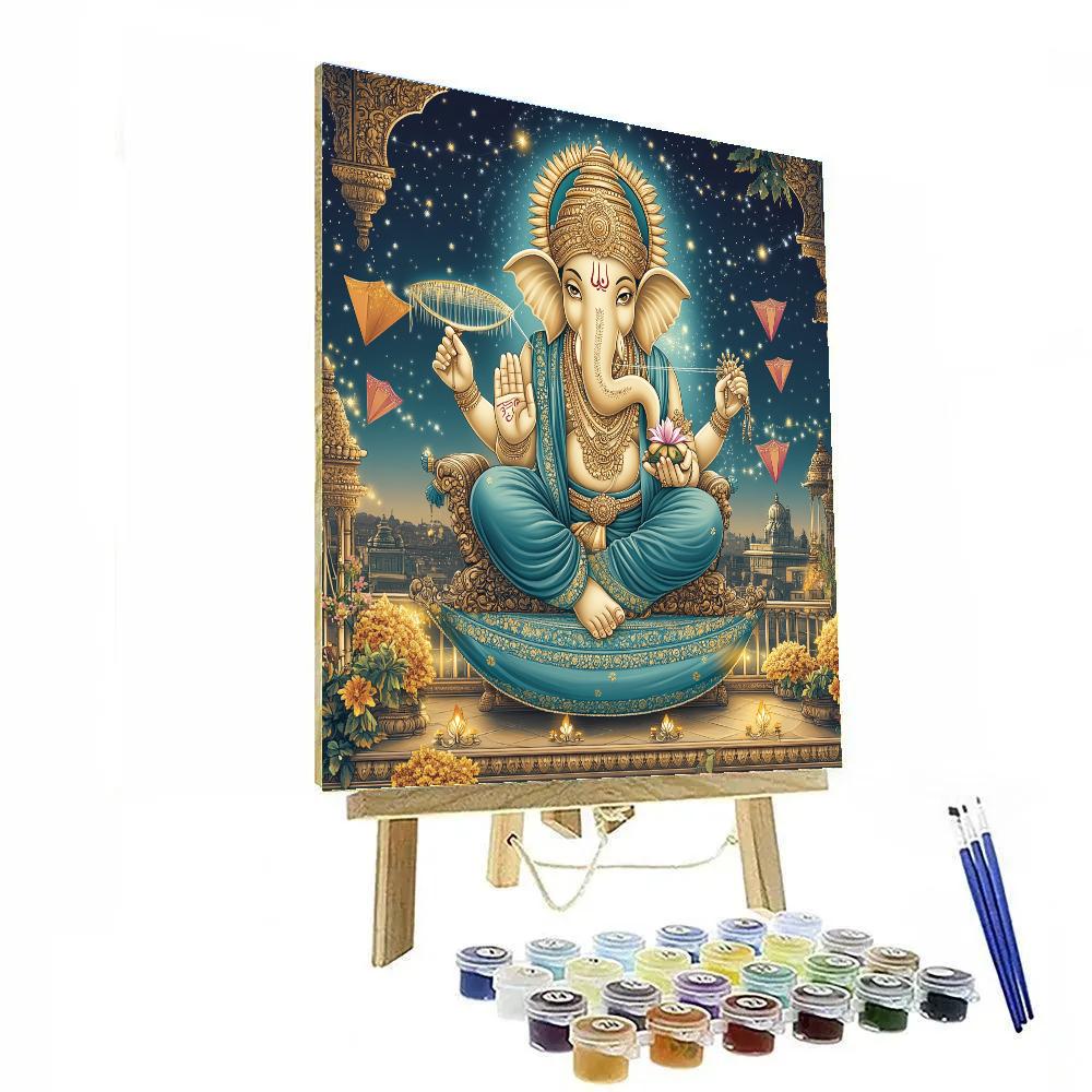 Sky Loom Ganesha Procession painting number kit