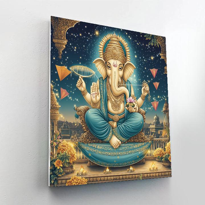 Sky Loom Ganesha Procession painting number kit
