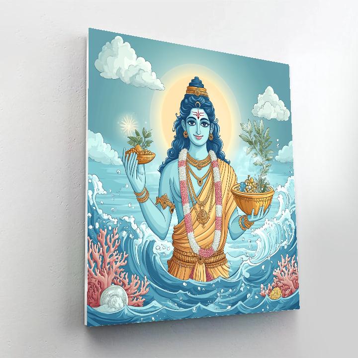 Dhanvantari Offering The Nectar Bowl paint by numbers