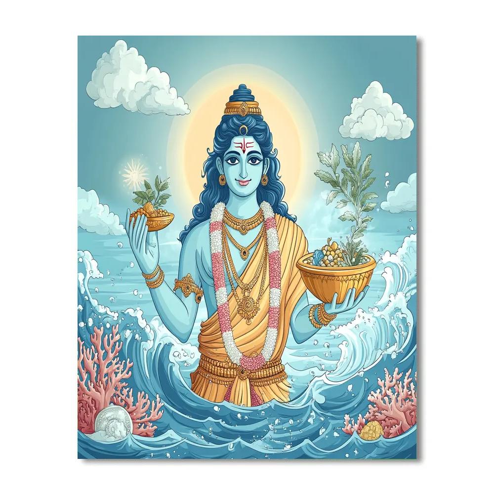 Dhanvantari Offering The Nectar Bowl paint by numbers