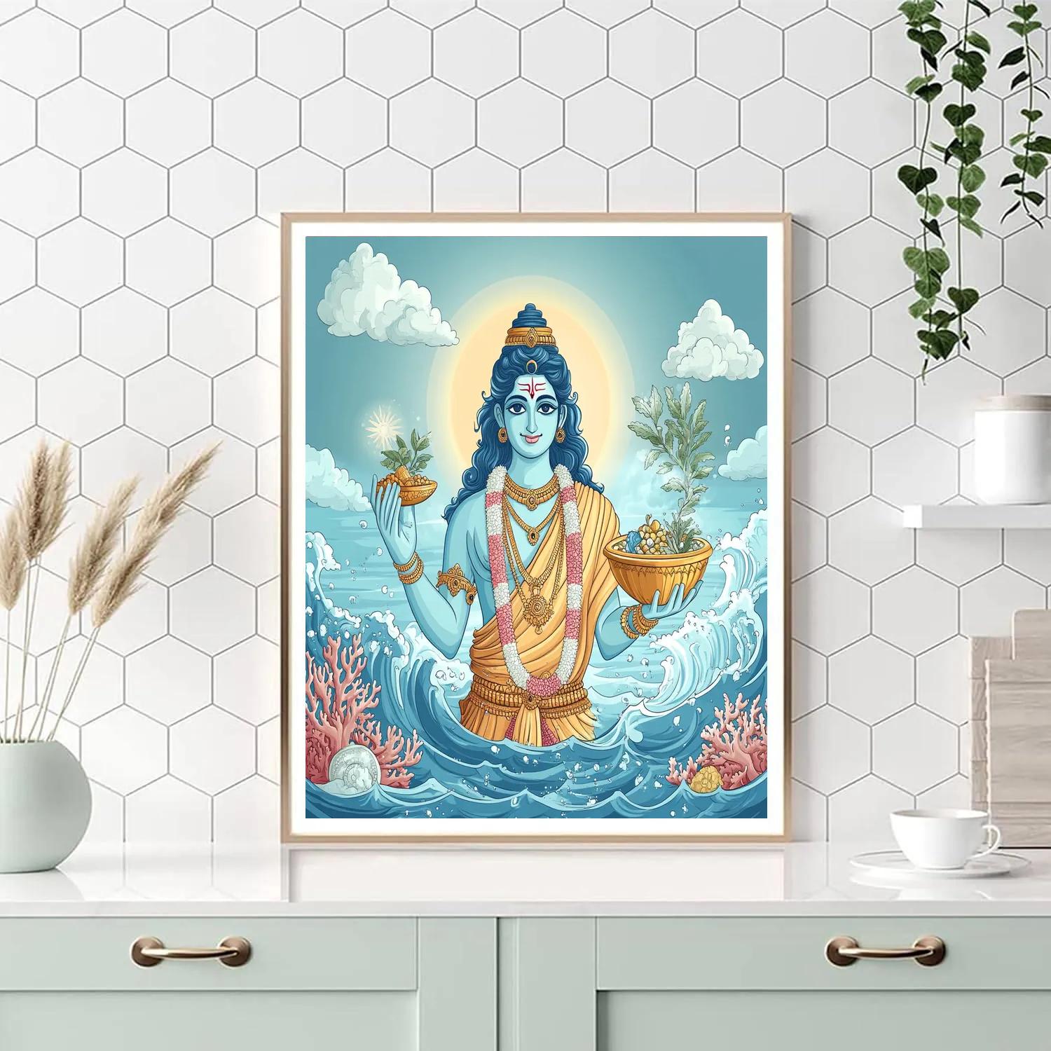 Dhanvantari Offering The Nectar Bowl paint by numbers