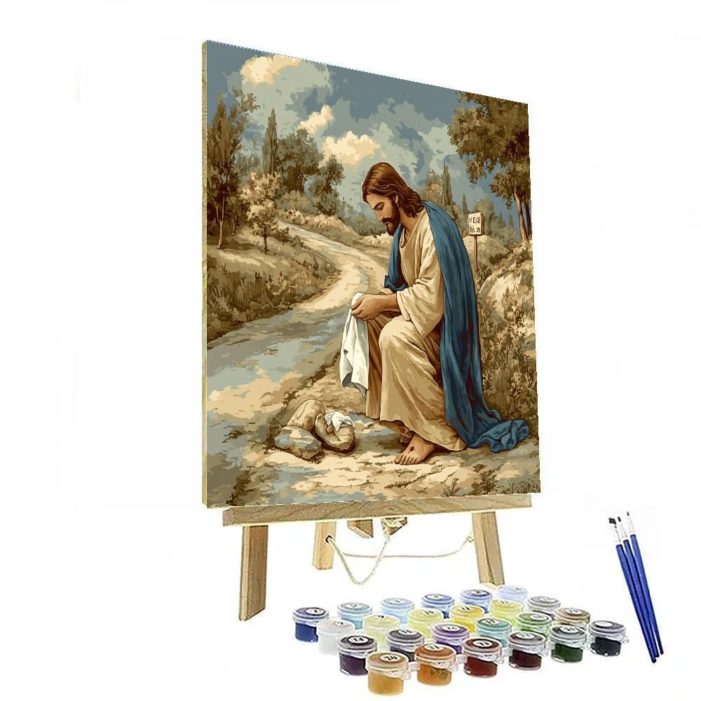 Roadside Compassion Jesus Number painting