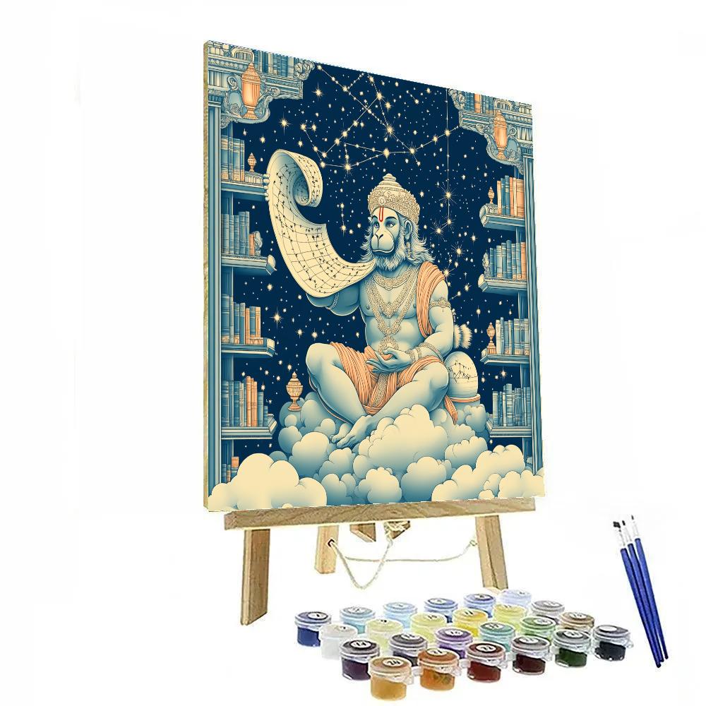 Sky Library Of Hanuman Maps Number painting