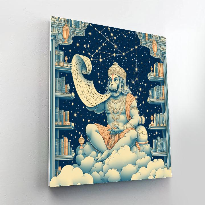 Sky Library Of Hanuman Maps Number painting