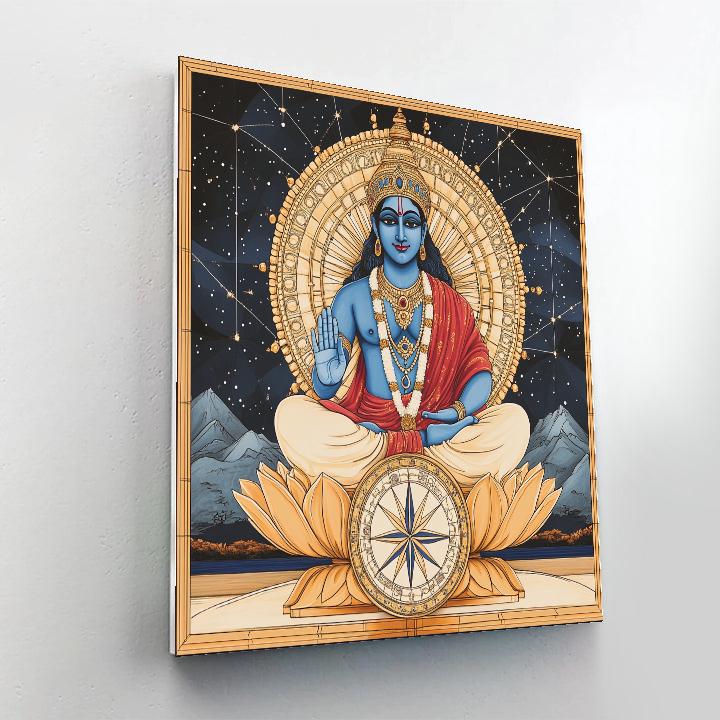 Vishnu Blessing A Cosmic Compass For Travelers Numbered painting kits