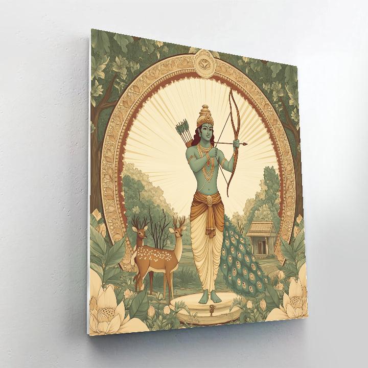 Forest Mandala With Rama At Dawn Paint by numbers kits