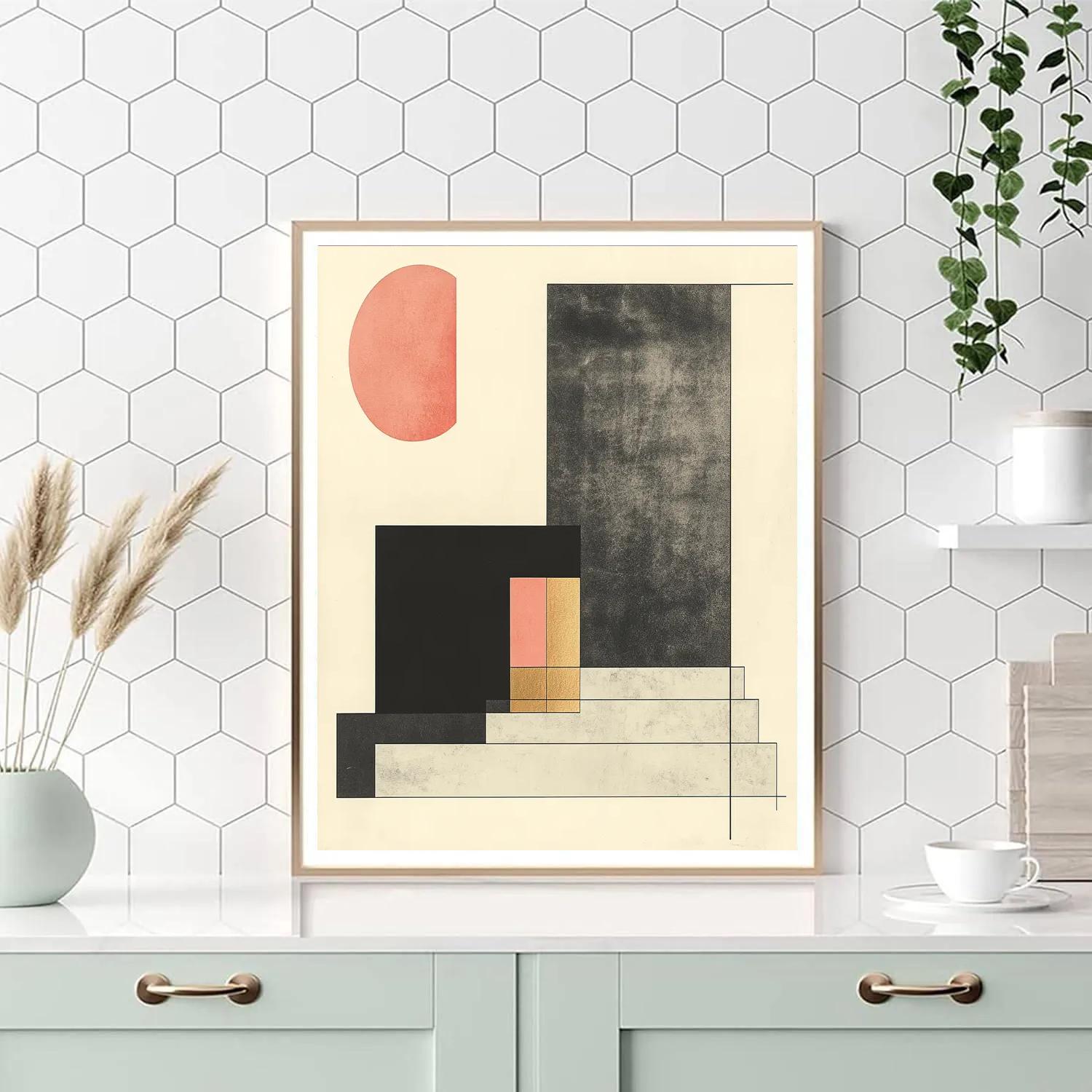 Kazimir Malevich Inspired Event Horizon Silence Grid Number painting