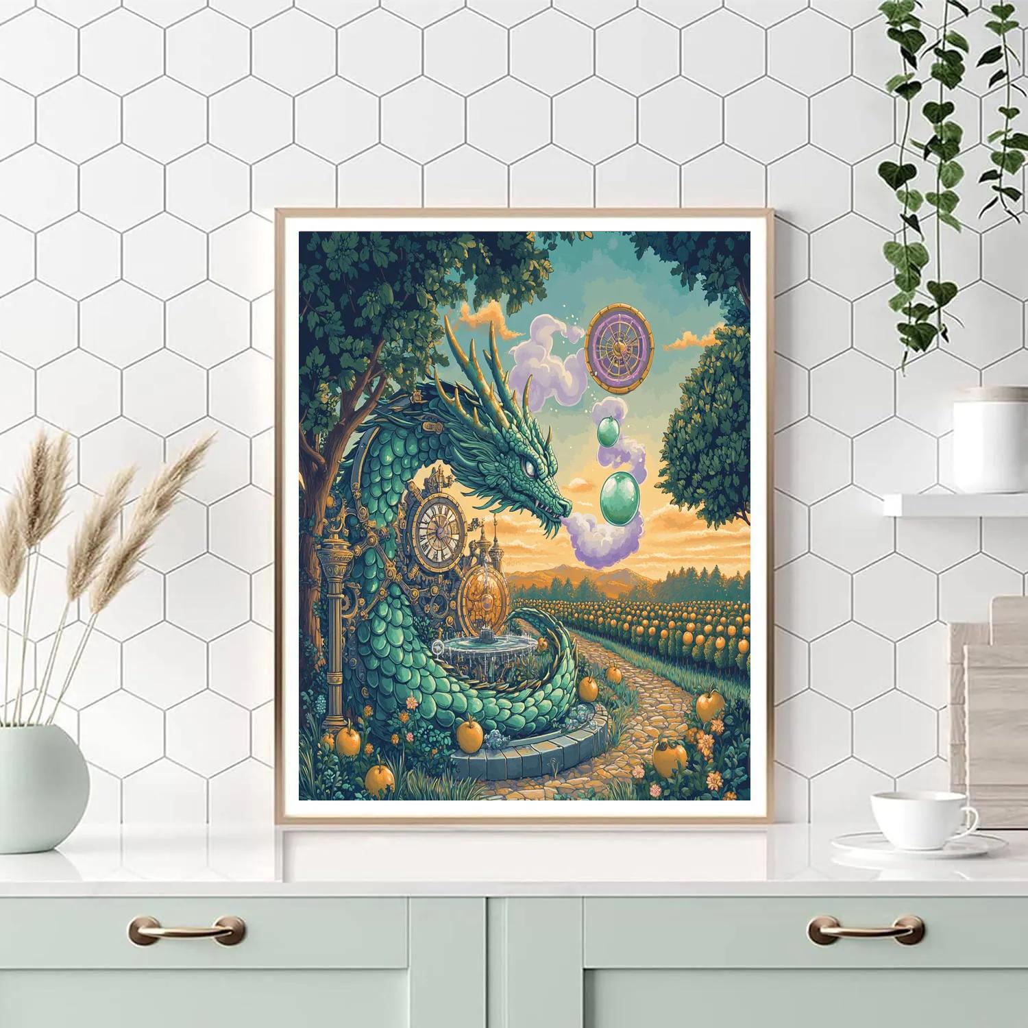 Clockwork Orchard Dragon Reverie paint by color