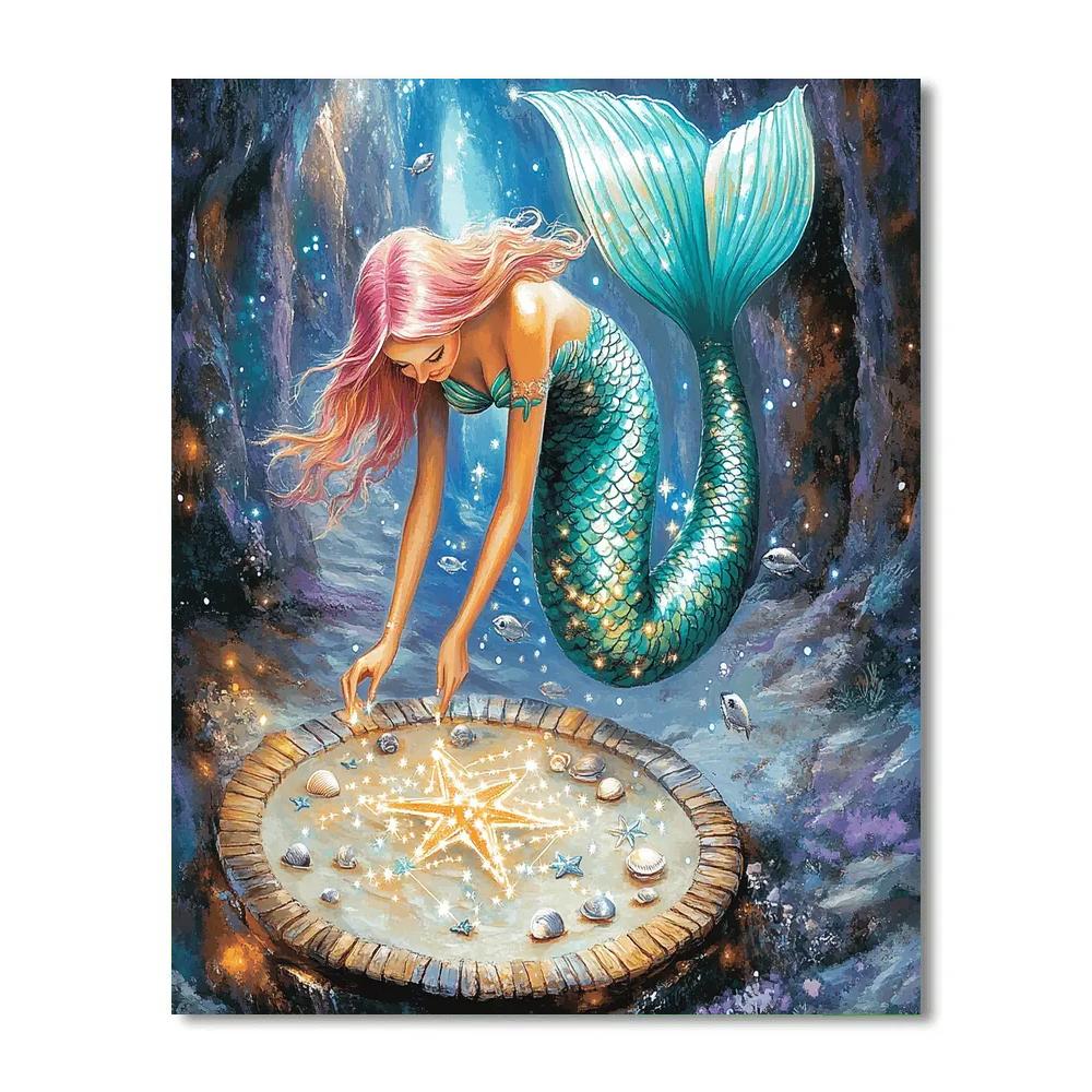 Cartographer Mermaid Of The Tideglass Atlas Paint by numbers kits