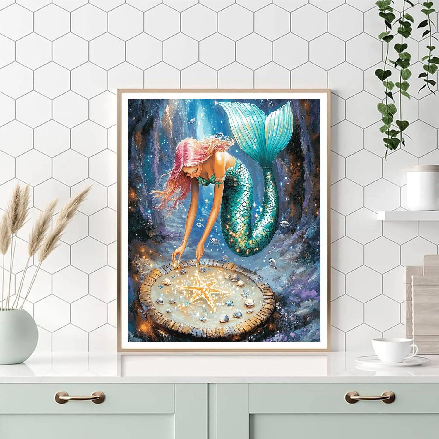 Cartographer Mermaid Of The Tideglass Atlas Paint by numbers kits