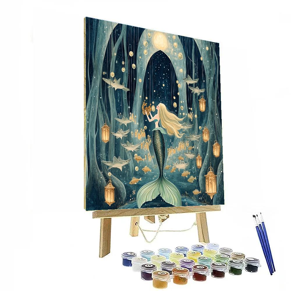 Lunar Kelp Cathedral With Mermaid Choir Paint by numbers art