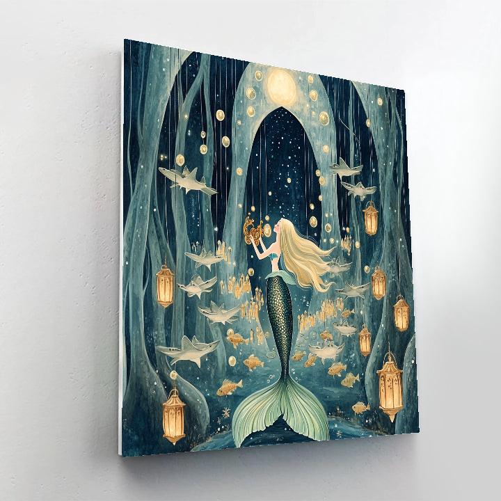 Lunar Kelp Cathedral With Mermaid Choir Paint by numbers art