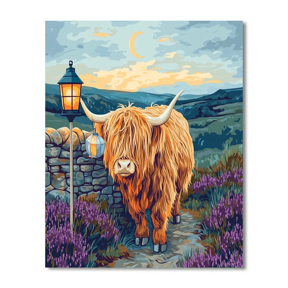 Highland Cow Lantern Festival In The Glen DIY paint by numbers