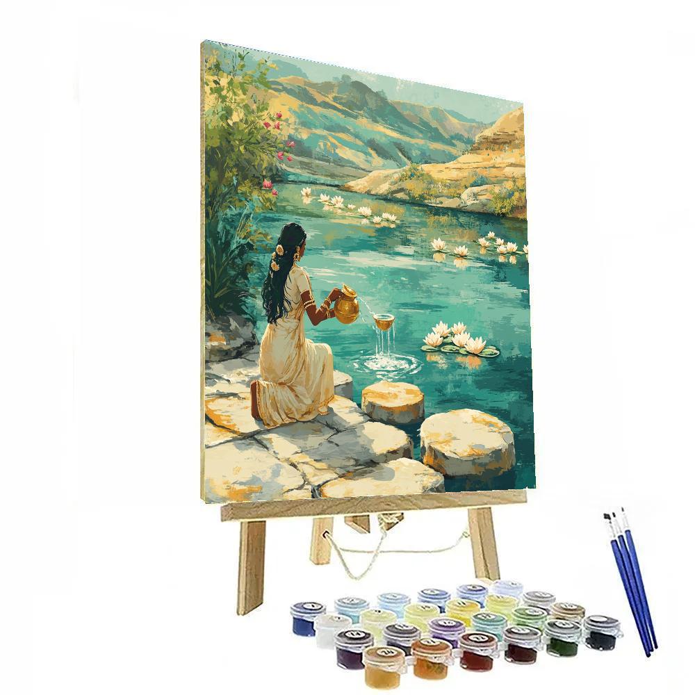 Parvati In The Mountain River Blessing Number painting