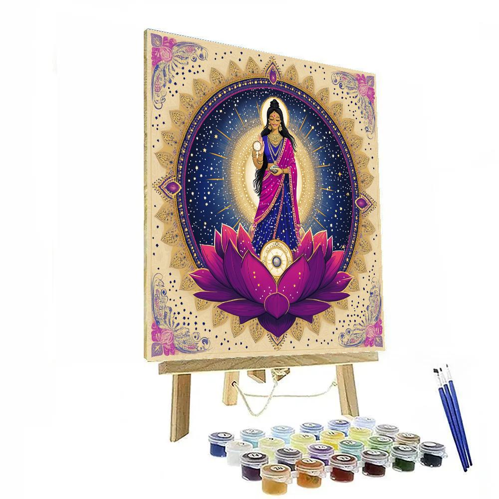 Parvati Within A Lotus Constellation Mandala Painting by numbers kit