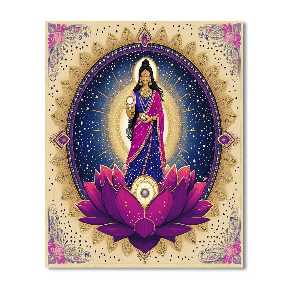 Parvati Within A Lotus Constellation Mandala Painting by numbers kit