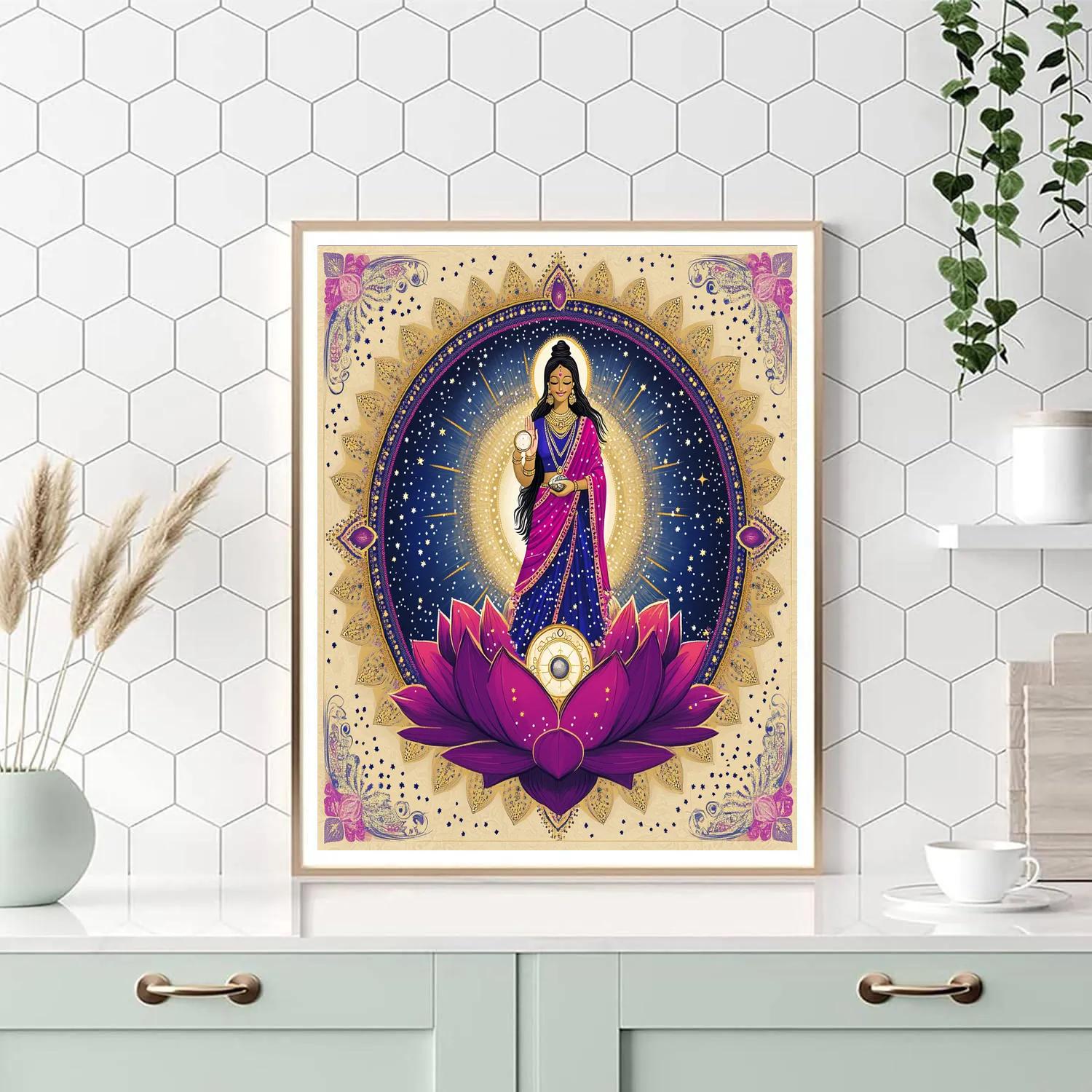 Parvati Within A Lotus Constellation Mandala Painting by numbers kit