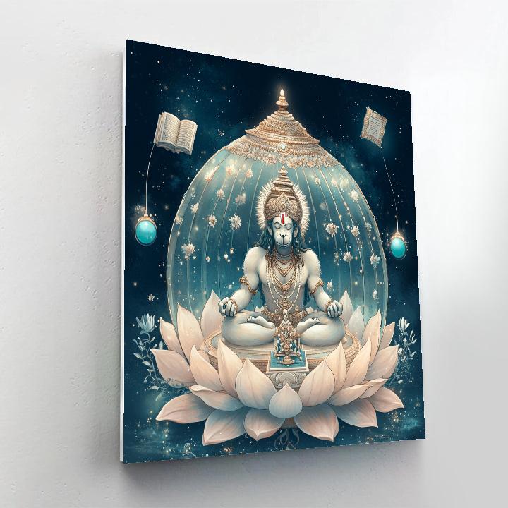 Hanuman In Lotus Dome Sanctuary painting number kit