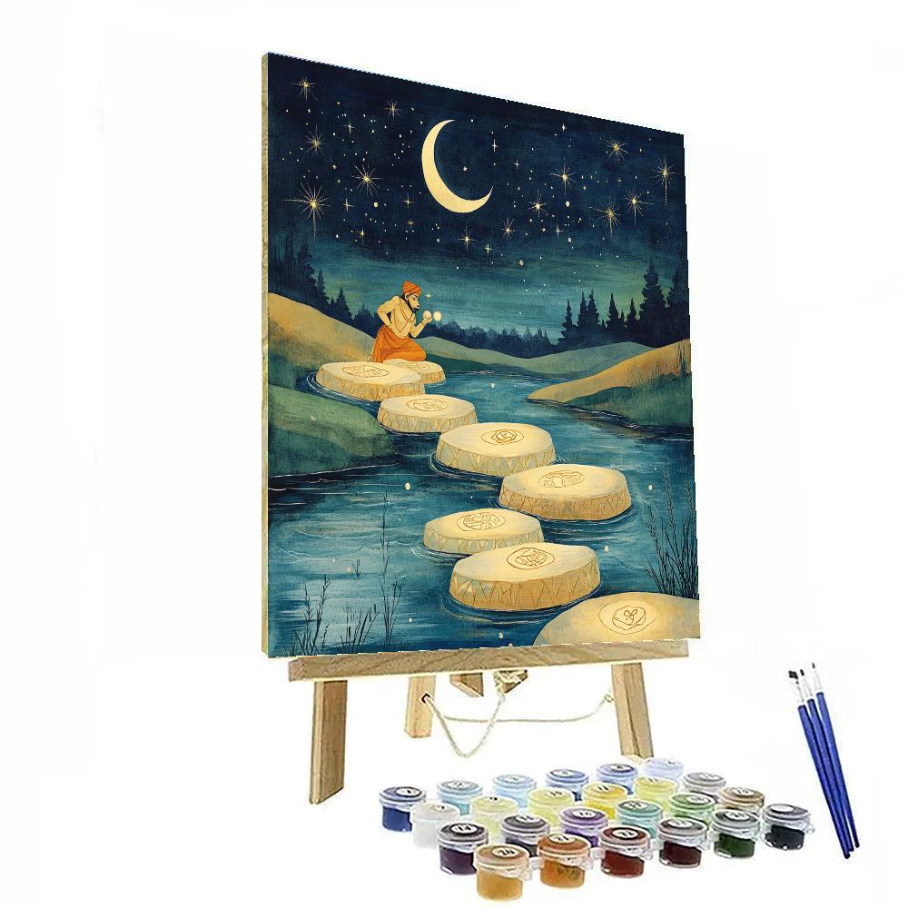 Hanuman Moon Bridge Builder Number painting