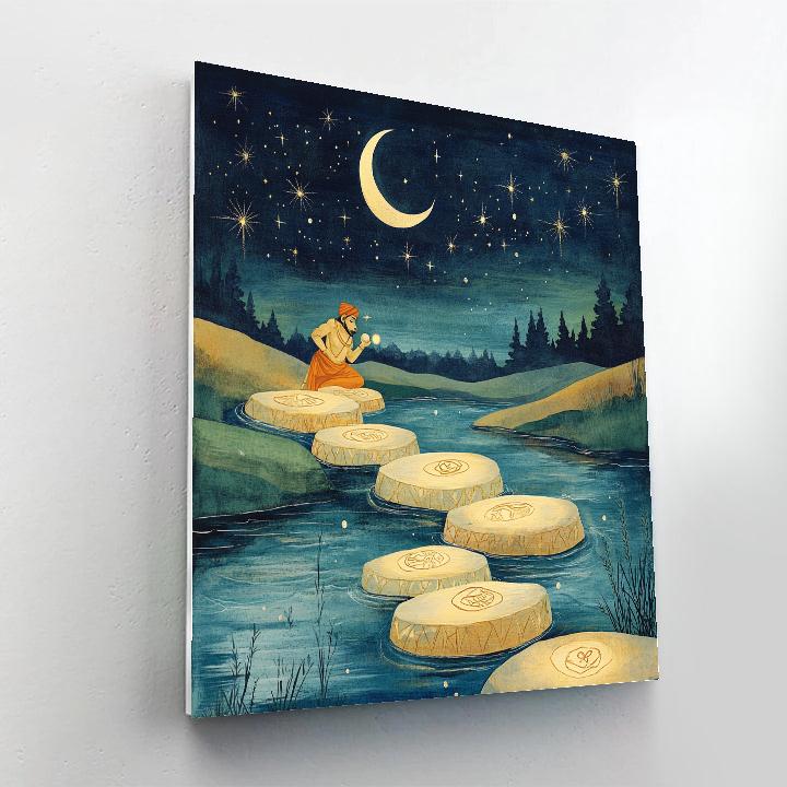 Hanuman Moon Bridge Builder Number painting