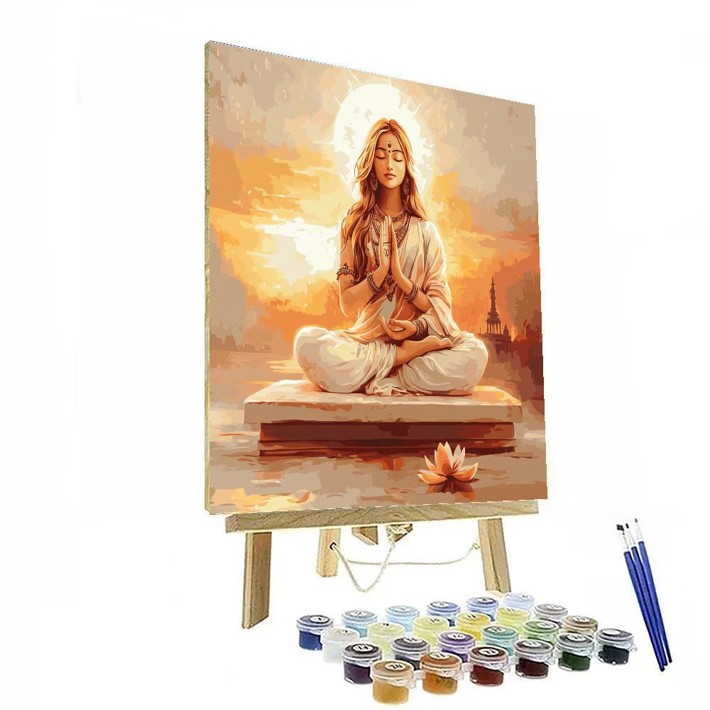 Parvati In The Rose Gold Dawn Meditation Paint by numbers art