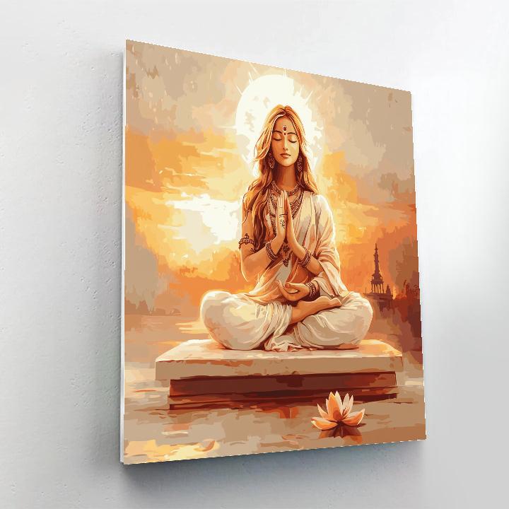 Parvati In The Rose Gold Dawn Meditation Paint by numbers art