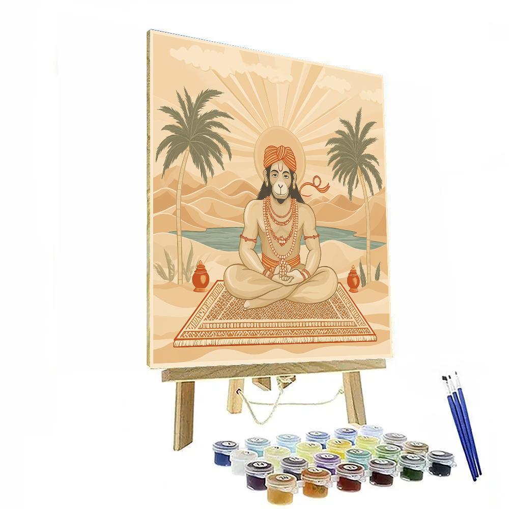 Hanuman Desert Wind Meditation Paint by numbers art
