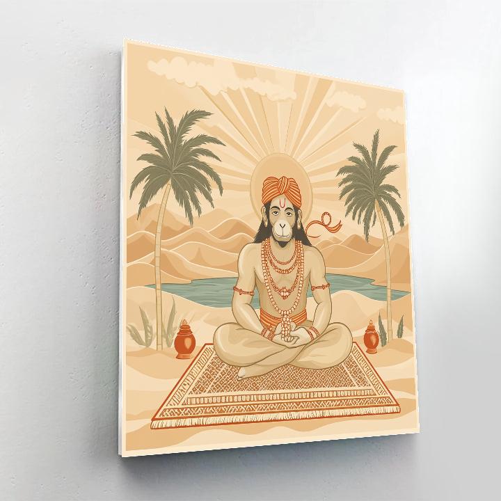 Hanuman Desert Wind Meditation Paint by numbers art
