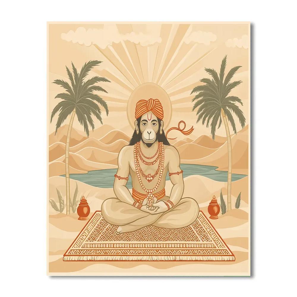 Hanuman Desert Wind Meditation Paint by numbers art