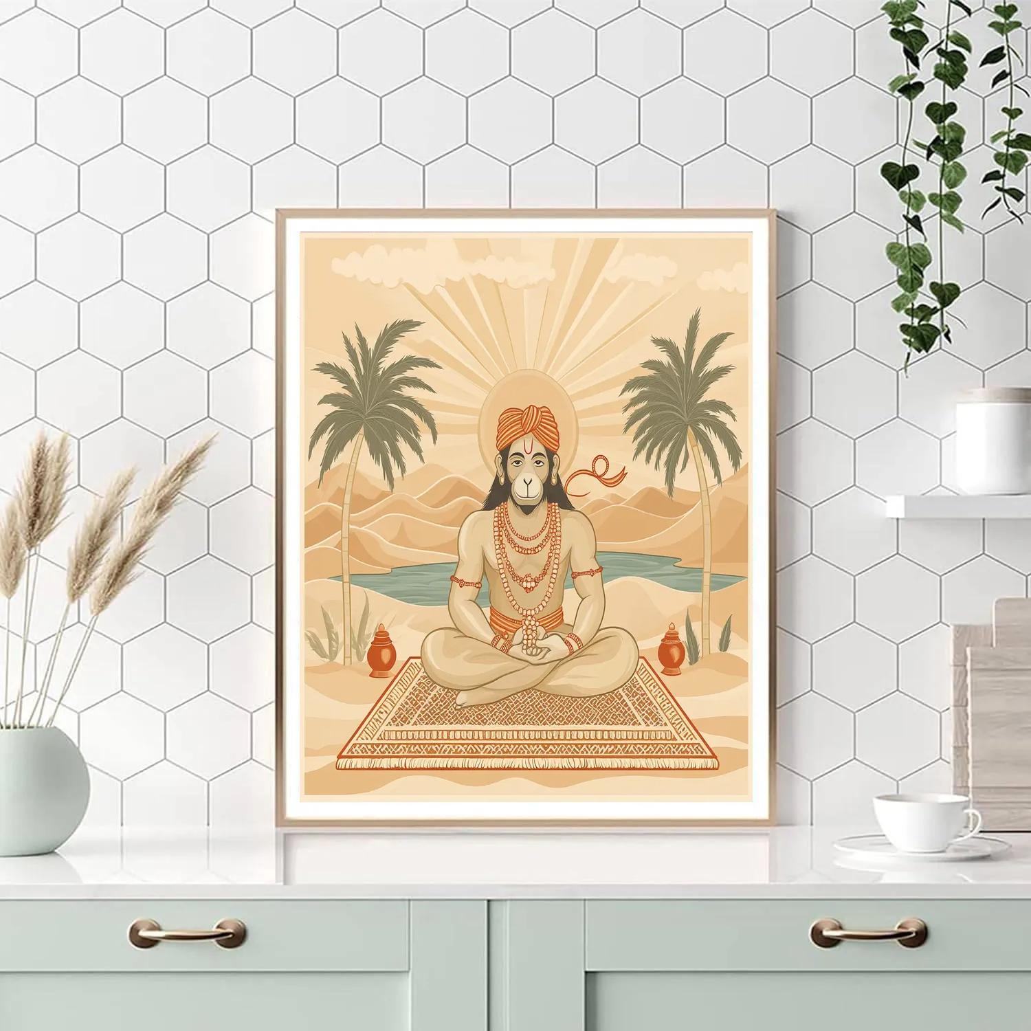 Hanuman Desert Wind Meditation Paint by numbers art