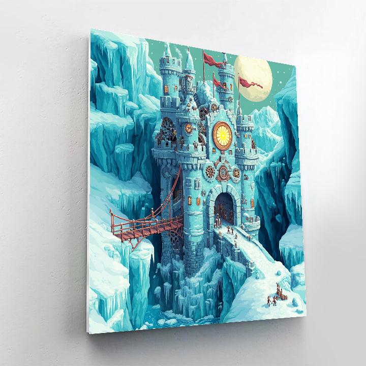 Clockwork Glacier Castle Numbered painting kits