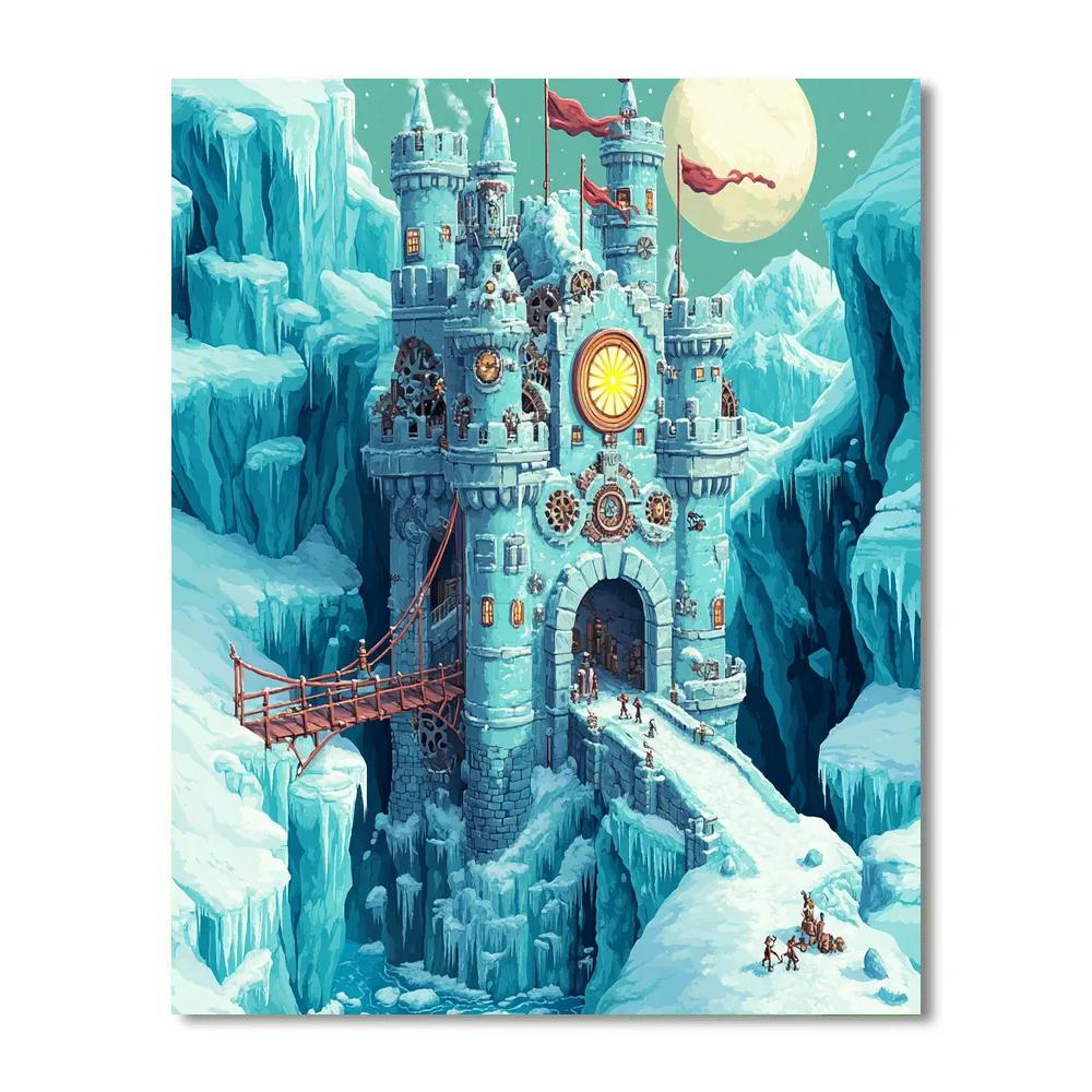 Clockwork Glacier Castle Numbered painting kits