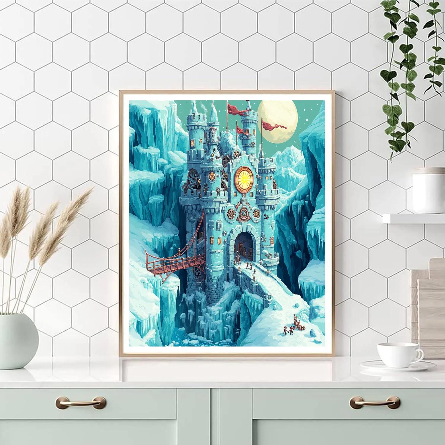 Clockwork Glacier Castle Numbered painting kits