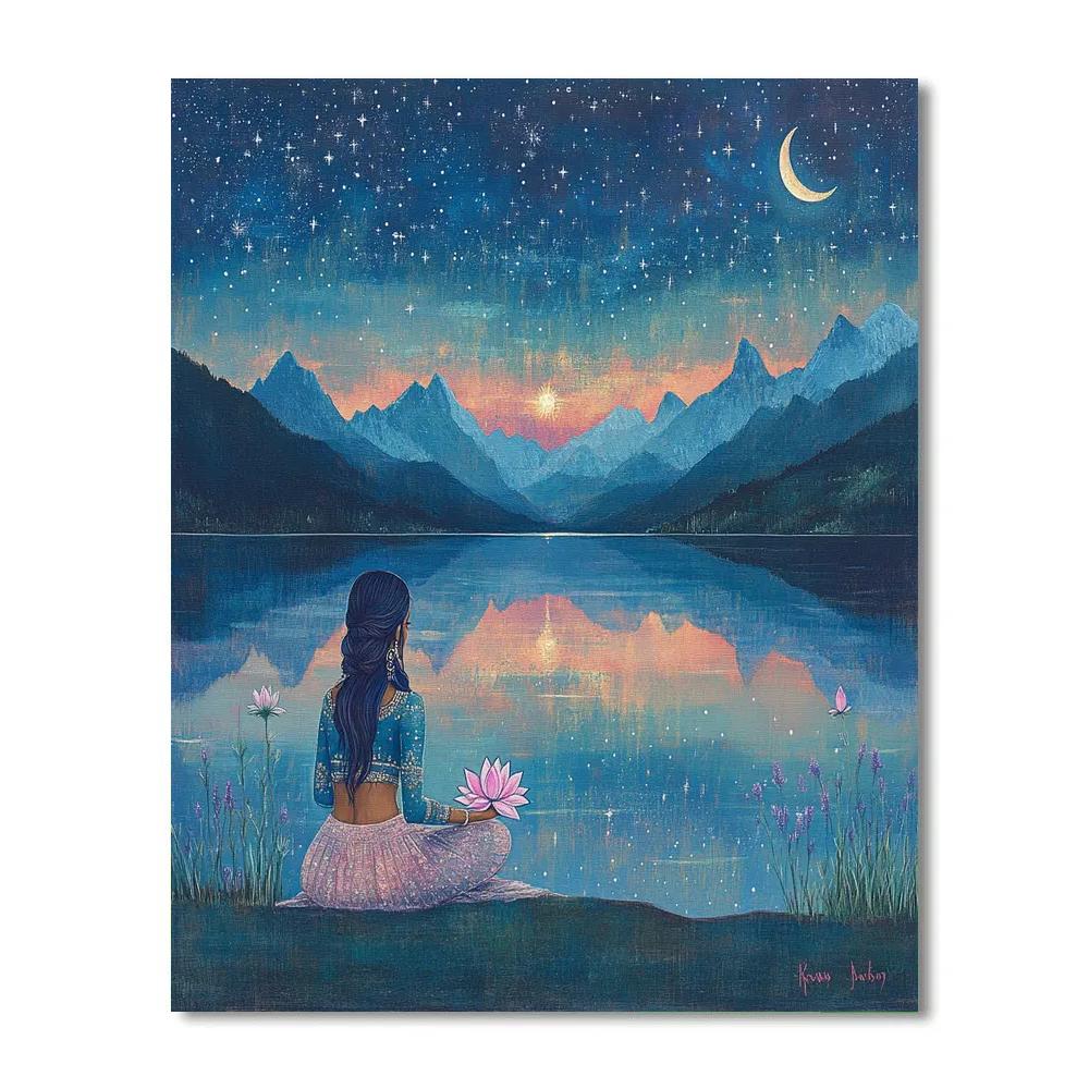 Parvati By The Star Mirror Lake Paint by numbers kits