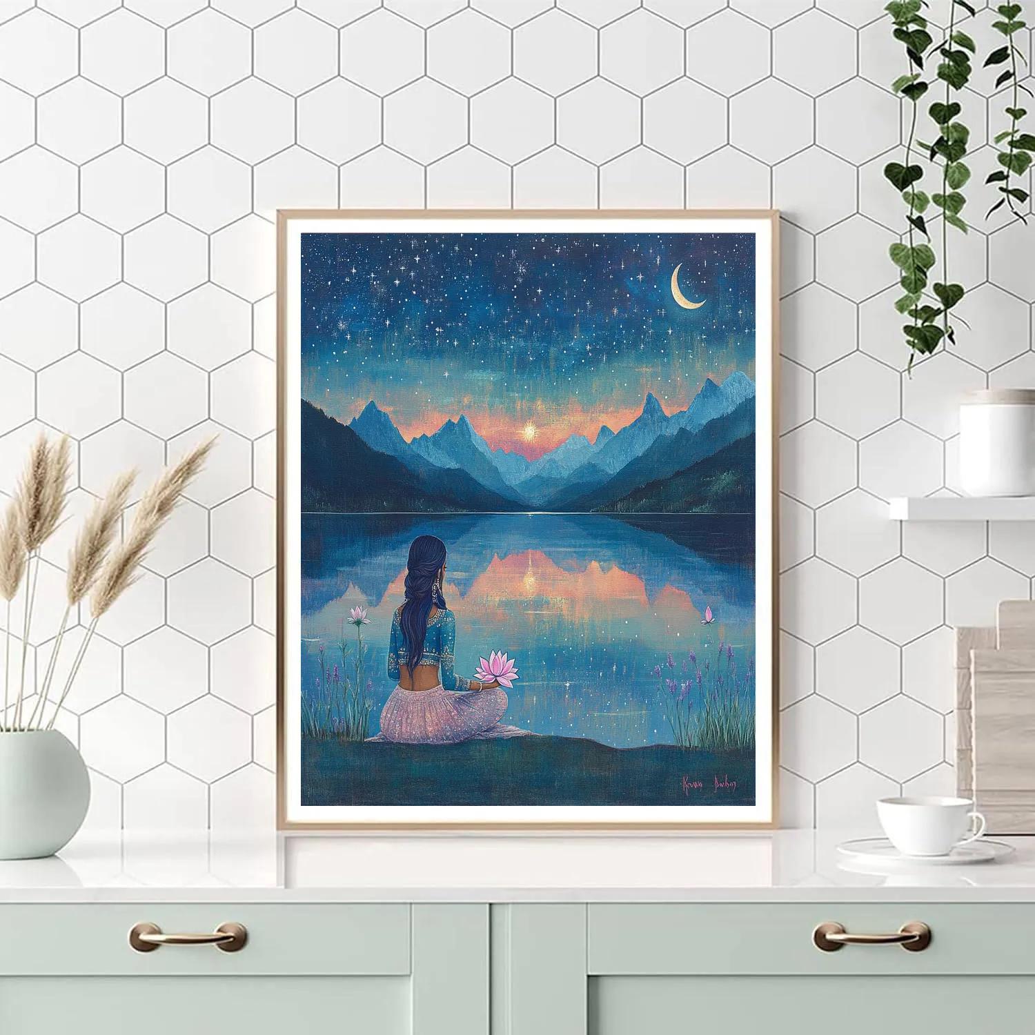 Parvati By The Star Mirror Lake Paint by numbers kits